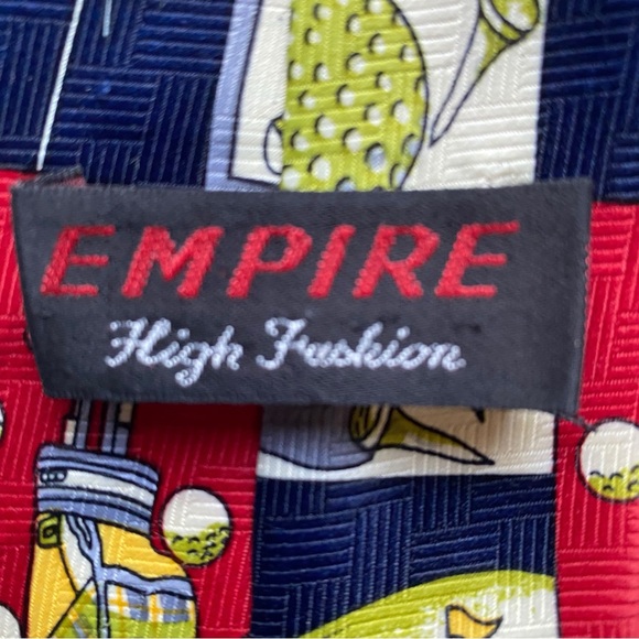 Empire High Fashion Men's Necktie Tie Polyester Golf Equipment Panels - Picture 3 of 4